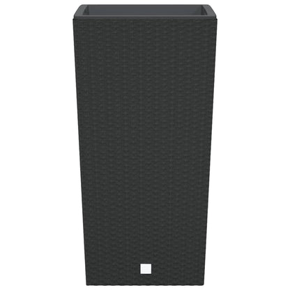 vidaXL Planter with Removable Inner Anthracite 21 / 49 L PP Rattan
