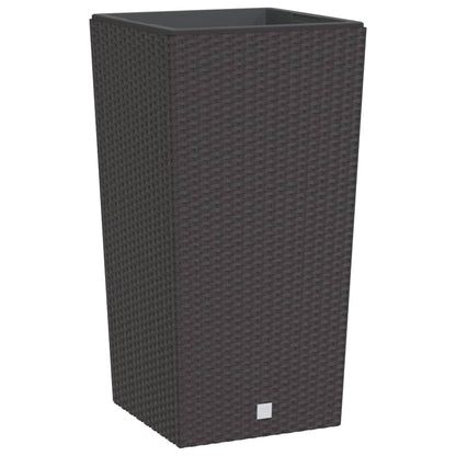 vidaXL Planter with Removable Inner Brown 21 / 49 L PP Rattan
