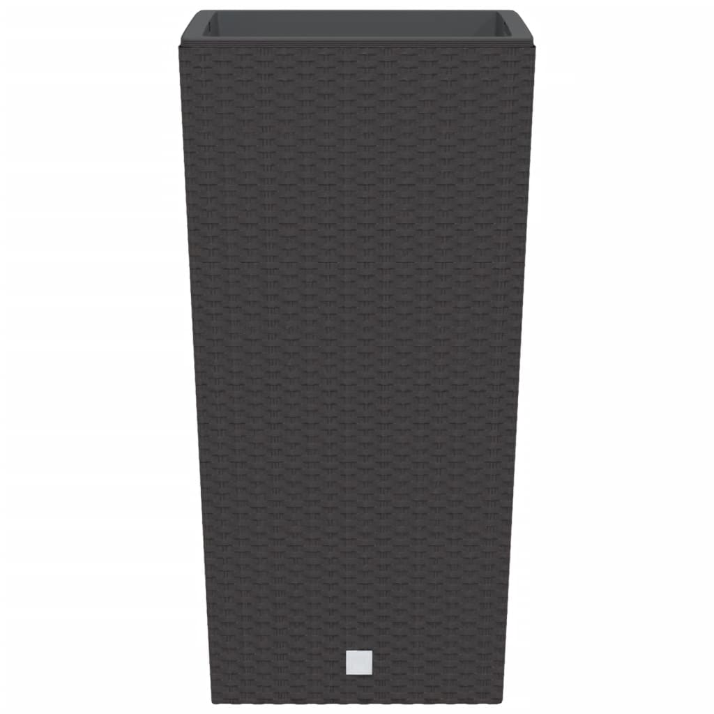 vidaXL Planter with Removable Inner Brown 21 / 49 L PP Rattan