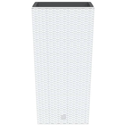 vidaXL Planter with Removable Inner White 21 / 49 L PP Rattan