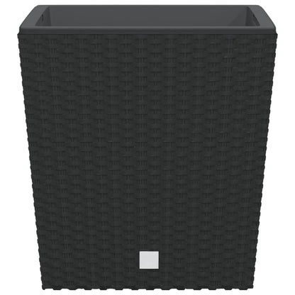 vidaXL Planter with Removable Inner Anthracite 21 / 32 L PP Rattan