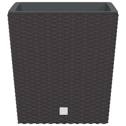 vidaXL Planter with Removable Inner Brown 21 / 32 L PP Rattan
