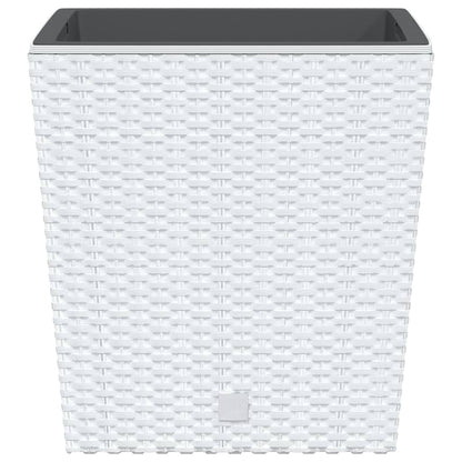 vidaXL Planter with Removable Inner White 21 / 32 L PP Rattan