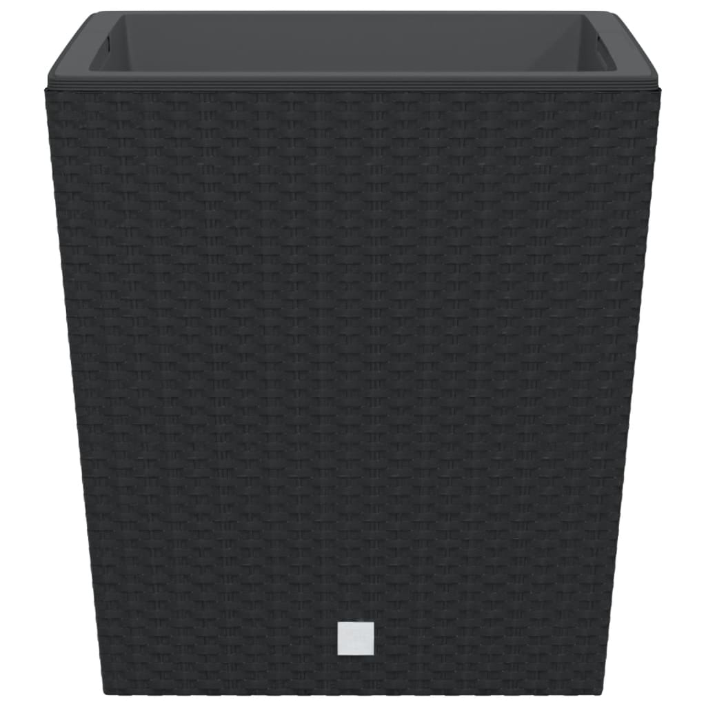 vidaXL Planter with Removable Inner Anthracite 37 / 64 L PP Rattan