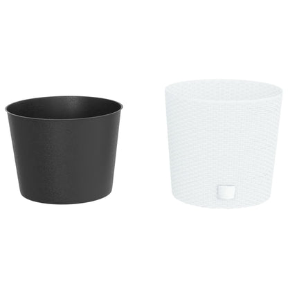 vidaXL Planter with Removable Inner White 15 / 15.3 L PP Rattan