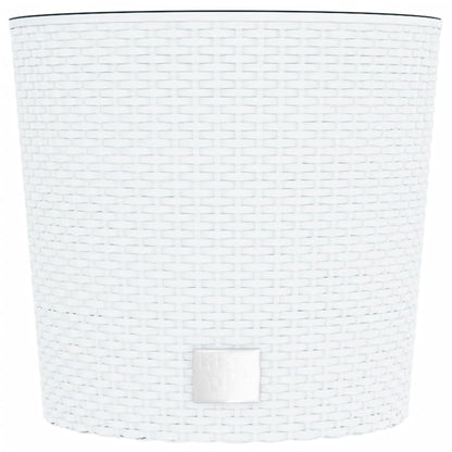 vidaXL Planter with Removable Inner White 15 / 15.3 L PP Rattan