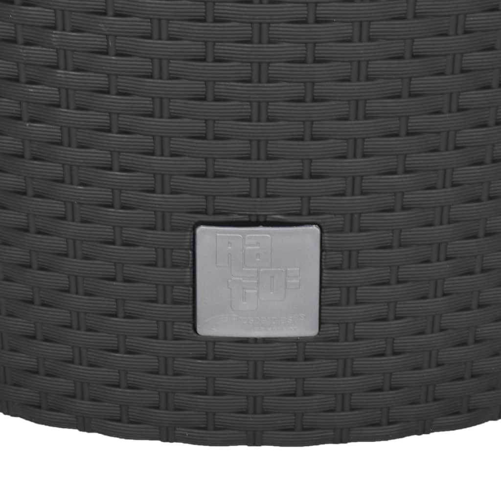vidaXL Planter with Removable Inner Anthracite 35 / 37.5 L PP Rattan
