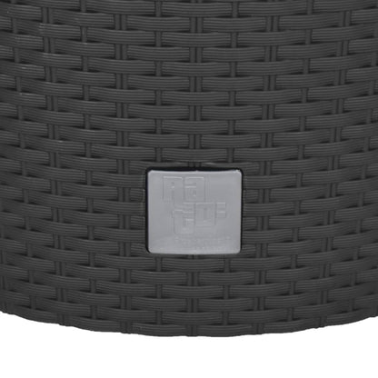 vidaXL Planter with Removable Inner Anthracite 35 / 37.5 L PP Rattan