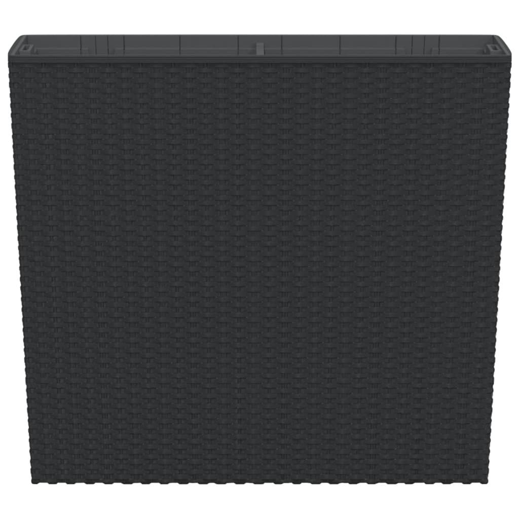 vidaXL Planter with Removable Inner Anthracite 12 / 44 L PP Rattan