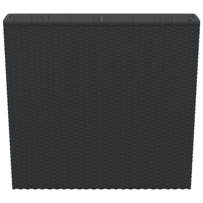 vidaXL Planter with Removable Inner Anthracite 12 / 44 L PP Rattan