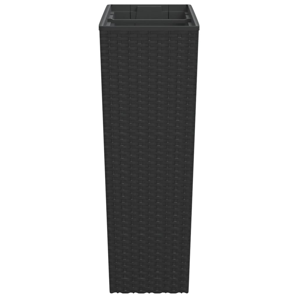 vidaXL Planter with Removable Inner Anthracite 12 / 44 L PP Rattan