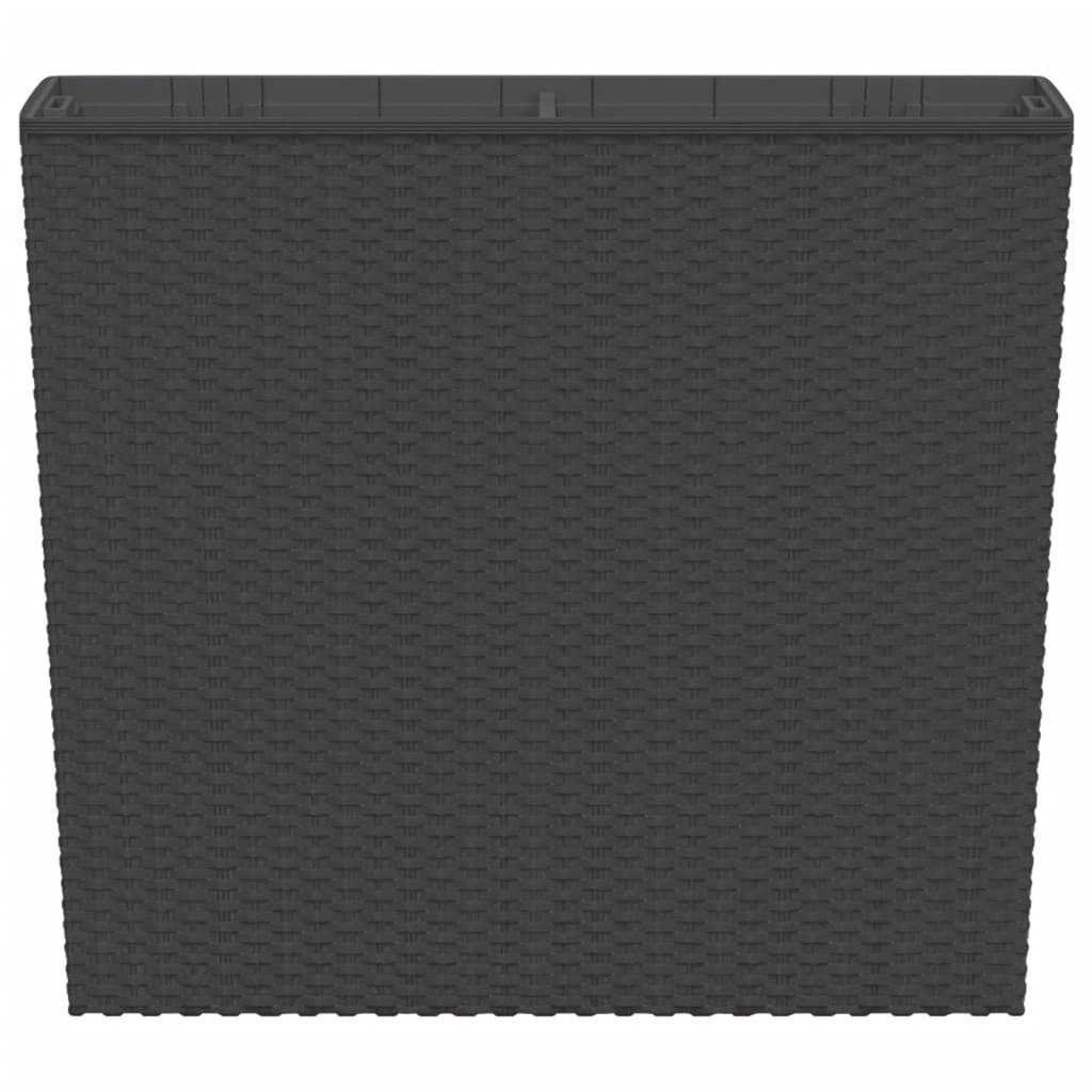 vidaXL Planter with Removable Inner Brown 12 / 44 L PP Rattan