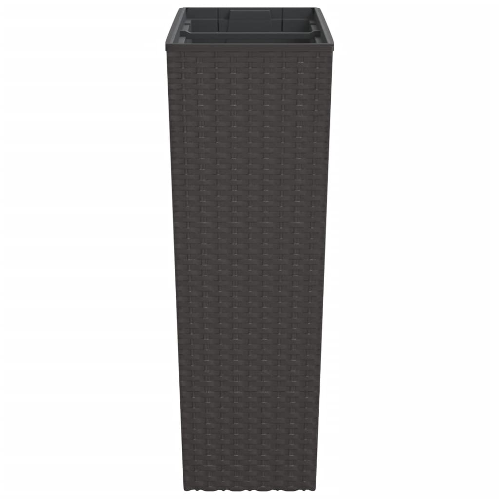 vidaXL Planter with Removable Inner Brown 12 / 44 L PP Rattan