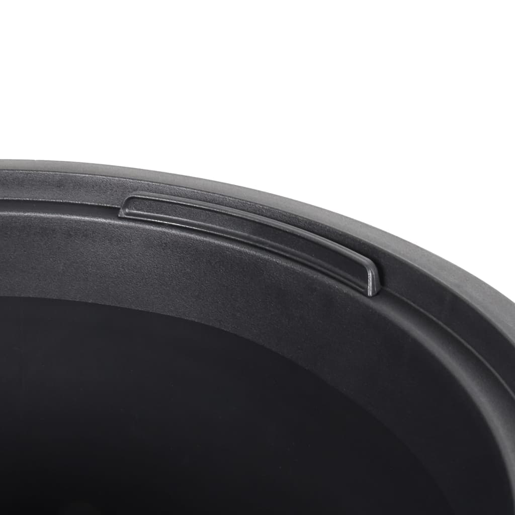 vidaXL Planter with Removable Inner Anthracite 18/45 L PP Grooved Look