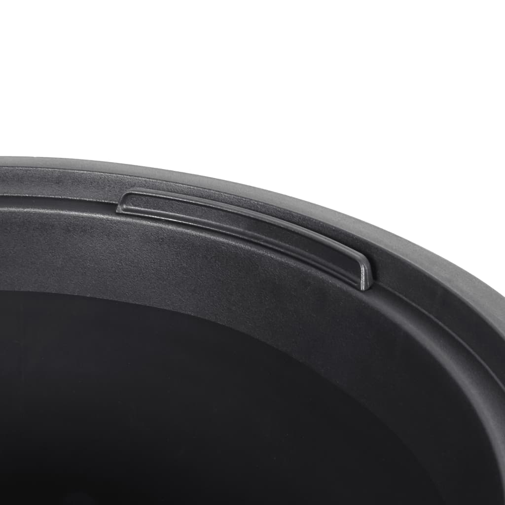 vidaXL Planter with Removable Inner Mocha 18/45 L PP Grooved Look