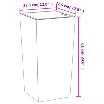 vidaXL Planter with Removable Inner Grey 21/49 L PP Concrete Look