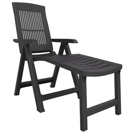 vidaXL Sun Lounger | Anthracite | Plastic | Standard | Foldable