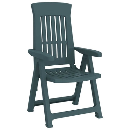 vidaXL Garden Reclining Chair | Set of 2 | Green | Polypropylene (PP) | Medium