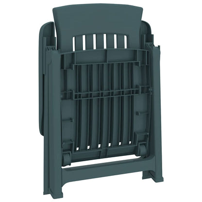 vidaXL Garden Reclining Chair | Set of 2 | Green | Polypropylene (PP) | Medium