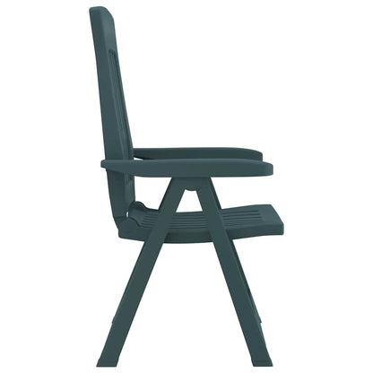 vidaXL Garden Reclining Chair | Set of 2 | Green | Polypropylene (PP) | Medium