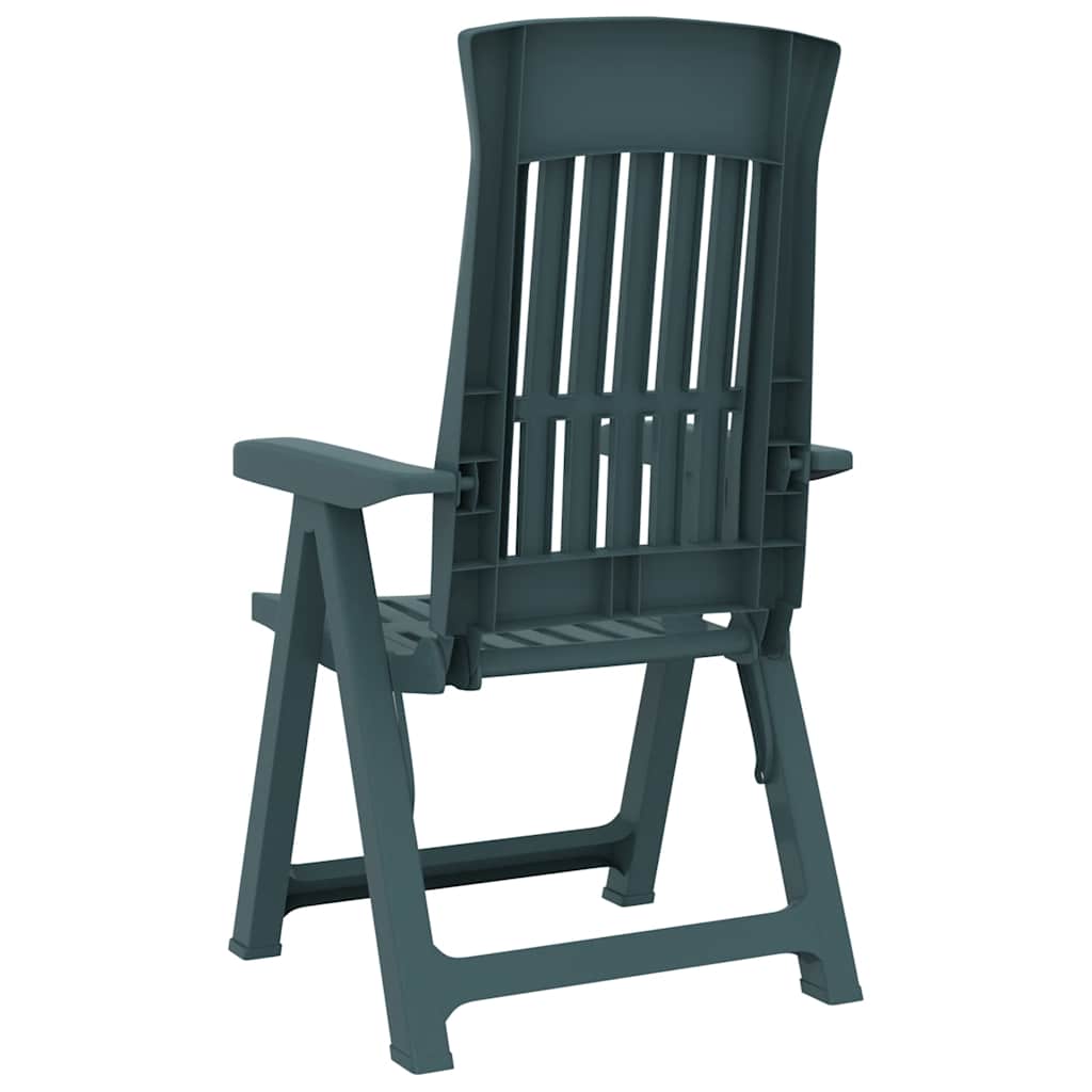 vidaXL Garden Reclining Chair | Set of 2 | Green | Polypropylene (PP) | Medium