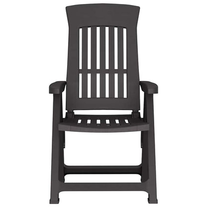 vidaXL Garden Reclining Chair | Set of 2 | Anthracite | Polypropylene (PP)