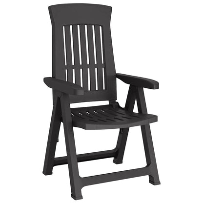 vidaXL Garden Reclining Chair | Set of 2 | Anthracite | Polypropylene (PP)