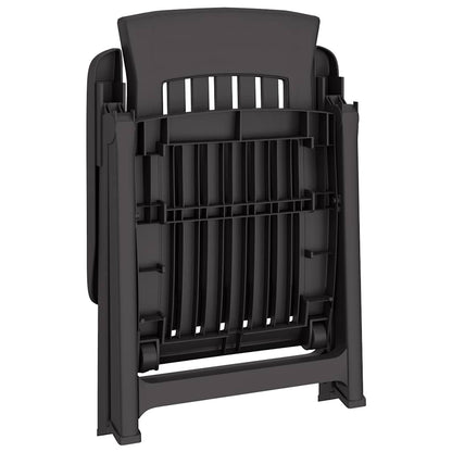 vidaXL Garden Reclining Chair | Set of 2 | Anthracite | Polypropylene (PP)