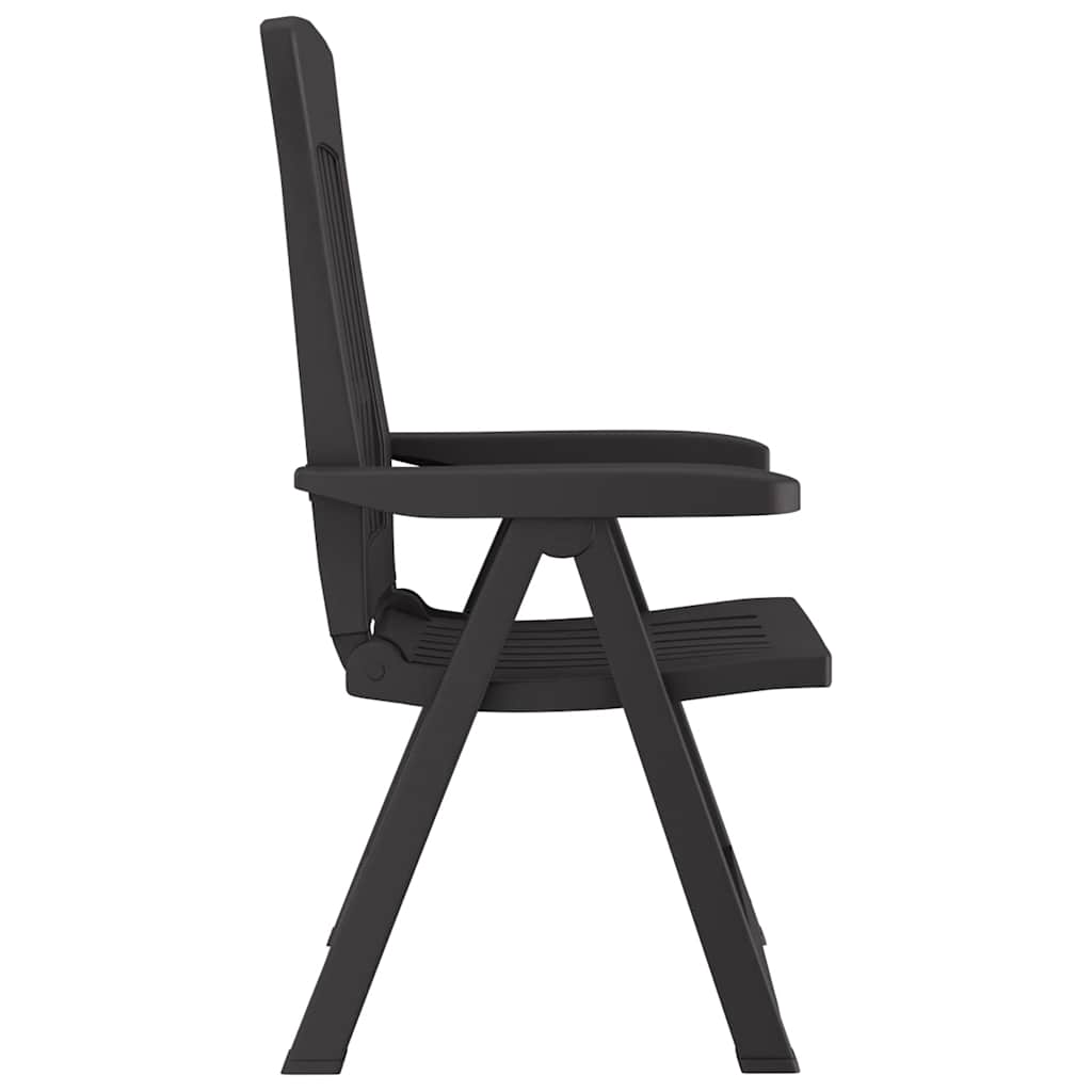 vidaXL Garden Reclining Chair | Set of 2 | Anthracite | Polypropylene (PP)