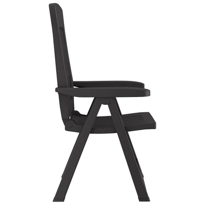 vidaXL Garden Reclining Chair | Set of 2 | Anthracite | Polypropylene (PP)