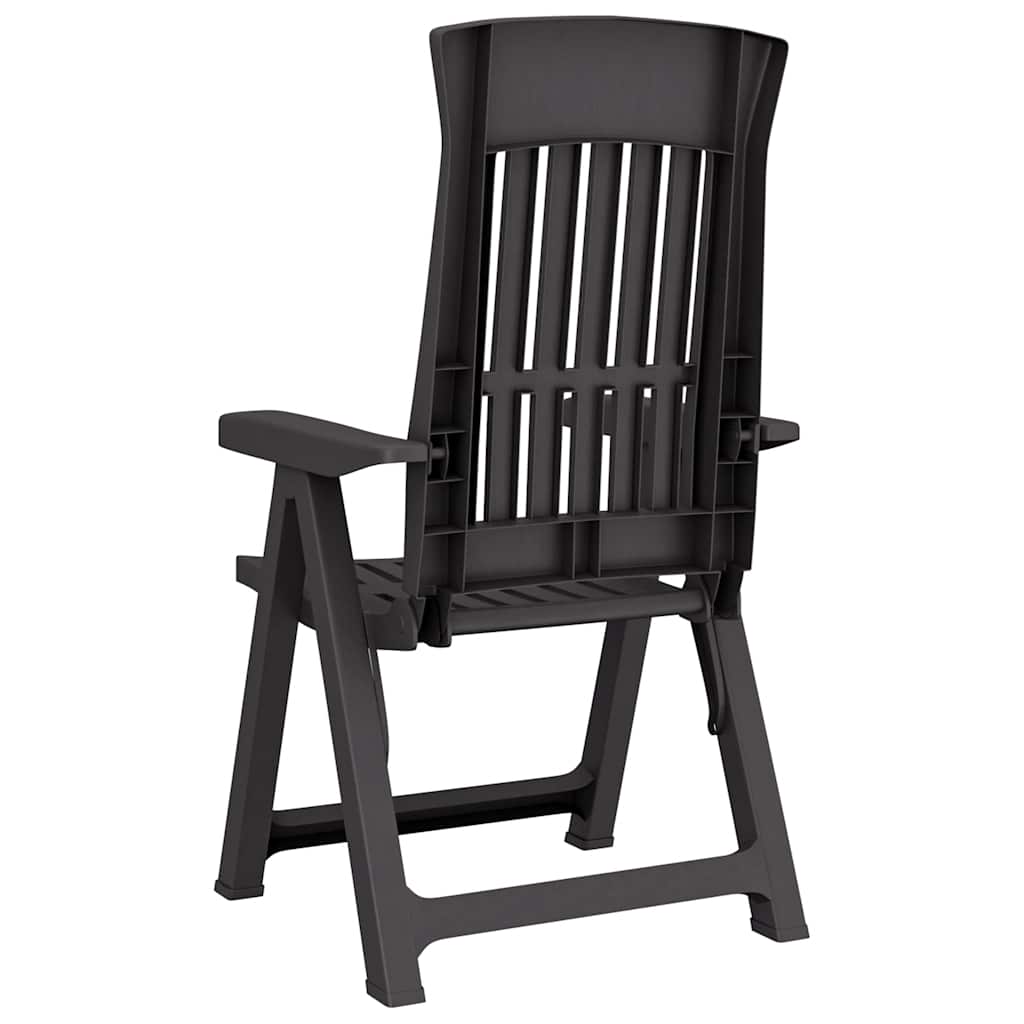vidaXL Garden Reclining Chair | Set of 2 | Anthracite | Polypropylene (PP)