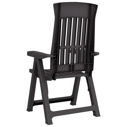 vidaXL Garden Reclining Chair | Set of 2 | Anthracite | Polypropylene (PP)