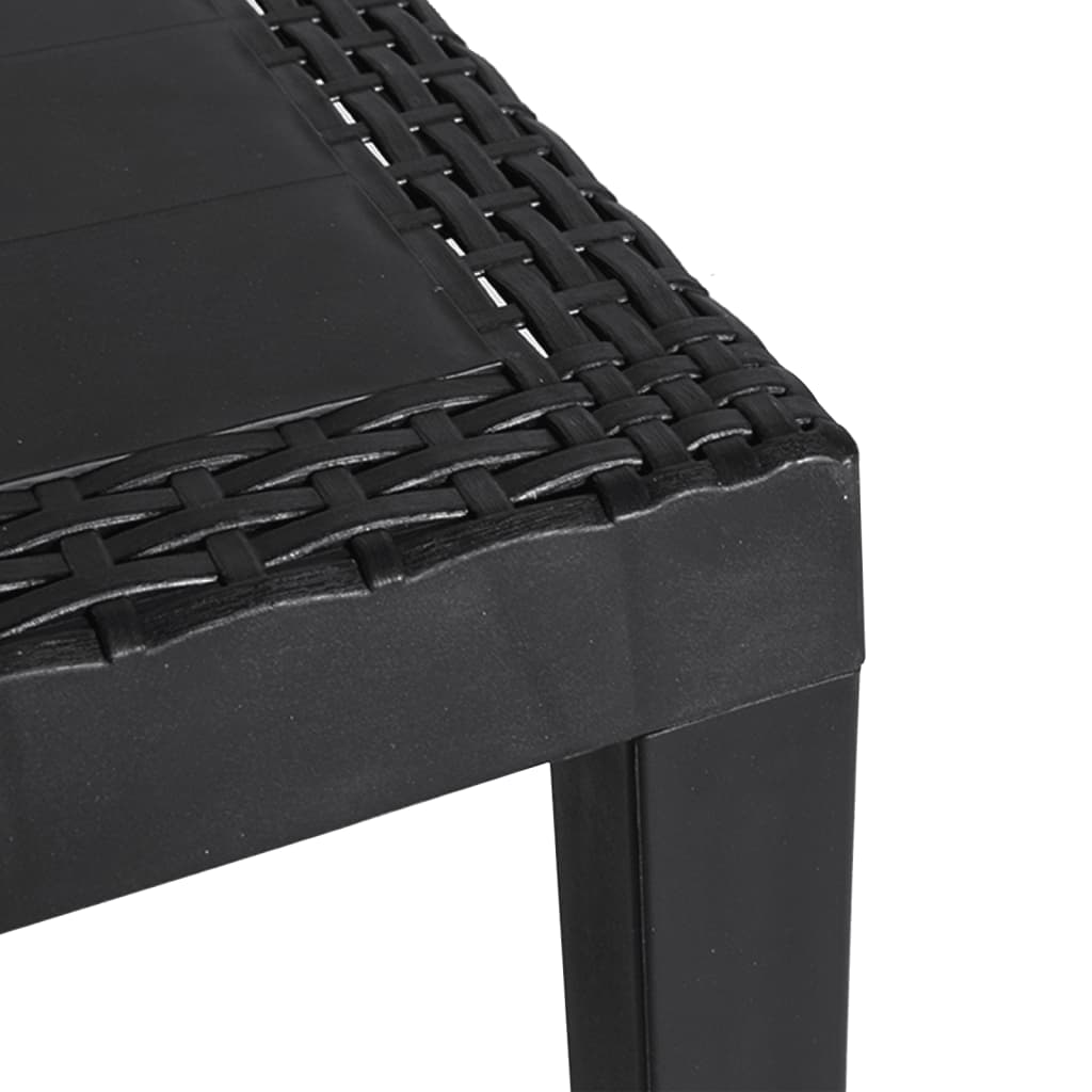 vidaXL Garden Table Anthracite 59x47x40 cm PP