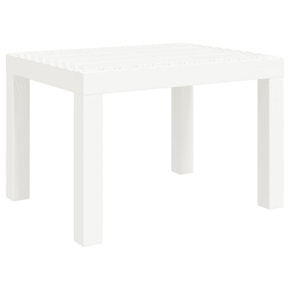 vidaXL Garden Table White 59x47x40 cm PP