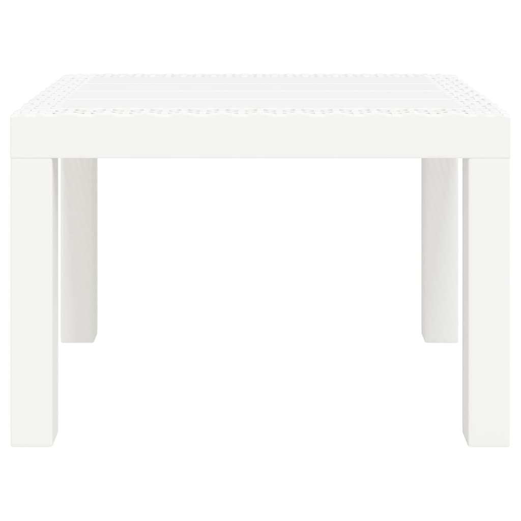 vidaXL Garden Table White 59x47x40 cm PP