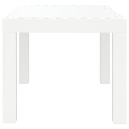 vidaXL Garden Table White 59x47x40 cm PP