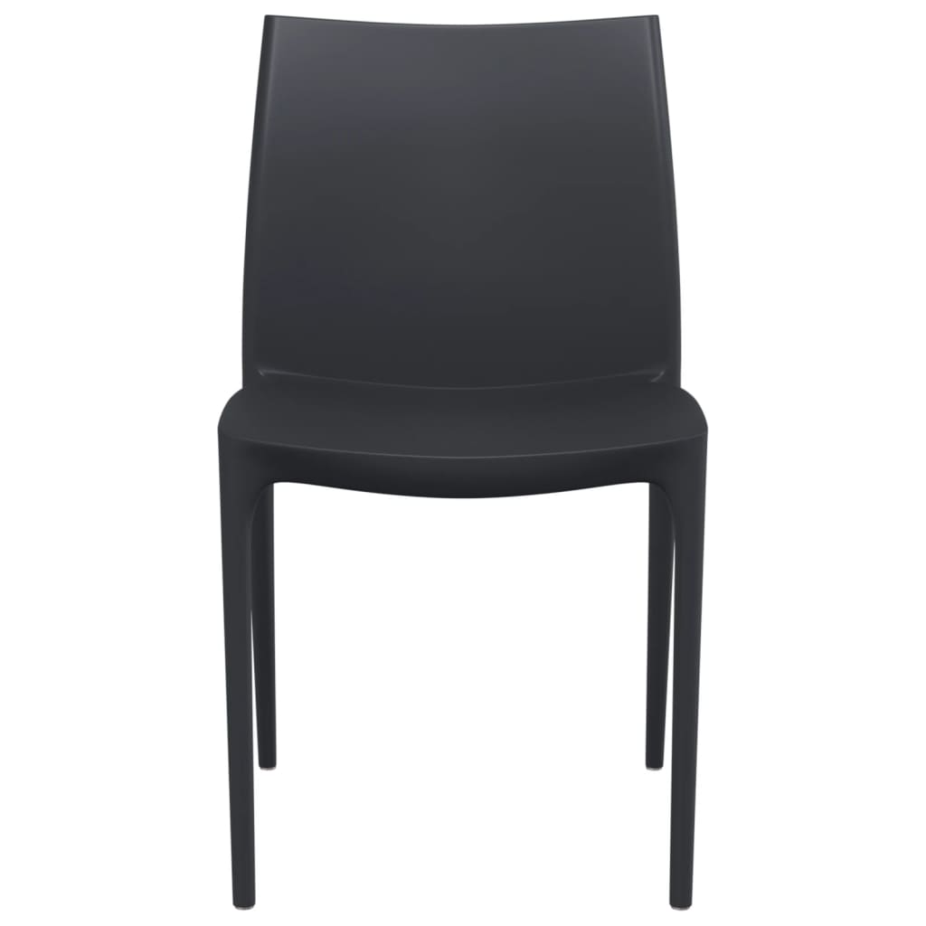 vidaXL Garden Chair | Set of 2 | Anthracite | Polypropylene | 50x46x80 cm