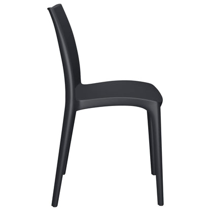 vidaXL Garden Chair | Set of 2 | Anthracite | Polypropylene | 50x46x80 cm