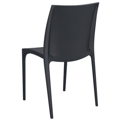 vidaXL Garden Chair | Set of 2 | Anthracite | Polypropylene | 50x46x80 cm