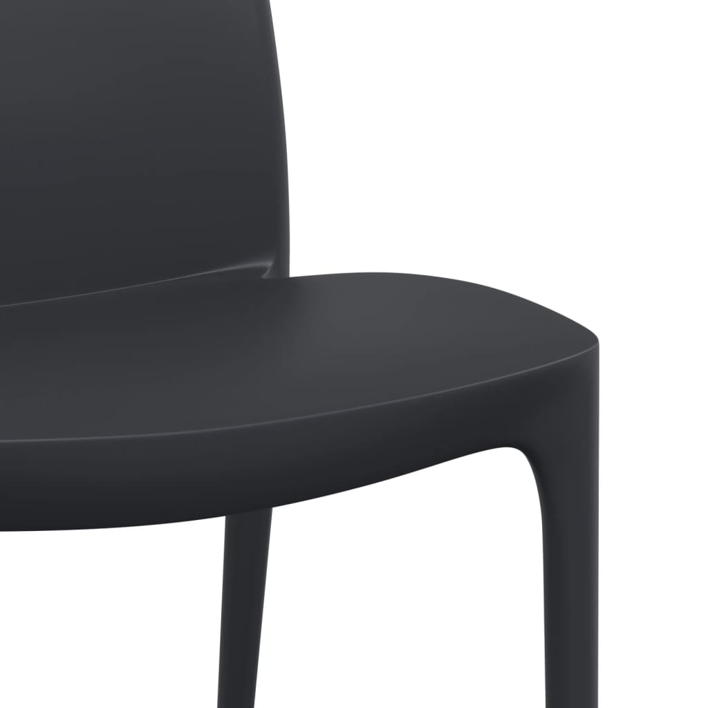 vidaXL Garden Chair | Set of 2 | Anthracite | Polypropylene | 50x46x80 cm