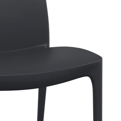 vidaXL Garden Chair | Set of 2 | Anthracite | Polypropylene | 50x46x80 cm