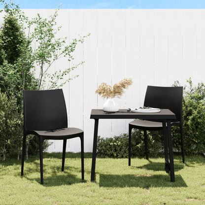 vidaXL Garden Chair | Set of 2 | Anthracite | Polypropylene | 50x46x80 cm