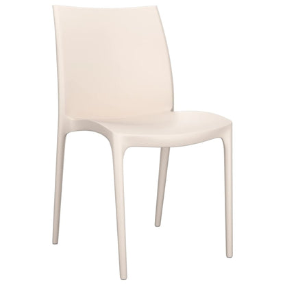 vidaXL Garden Chair | Set of 2 | Cream | Polypropylene (PP) | Standard | Durable