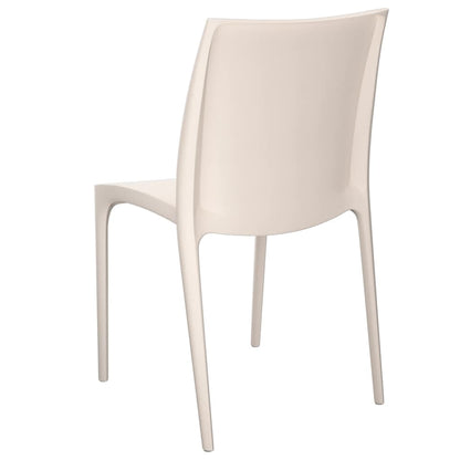 vidaXL Garden Chair | Set of 2 | Cream | Polypropylene (PP) | Standard | Durable