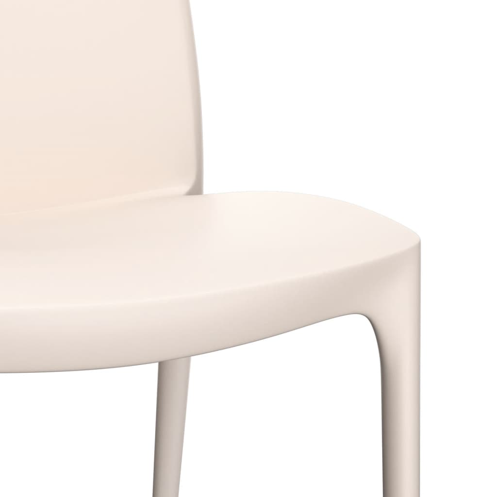 vidaXL Garden Chair | Set of 2 | Cream | Polypropylene (PP) | Standard | Durable