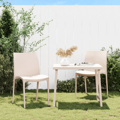 vidaXL Garden Chair | Set of 2 | Cream | Polypropylene (PP) | Standard | Durable