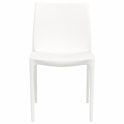 vidaXL Garden Chair | Set of 2 | White | Polypropylene | Medium | Stackable