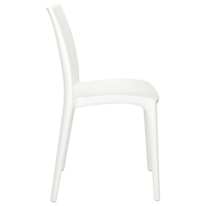 vidaXL Garden Chair | Set of 2 | White | Polypropylene | Medium | Stackable