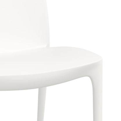 vidaXL Garden Chair | Set of 2 | White | Polypropylene | Medium | Stackable