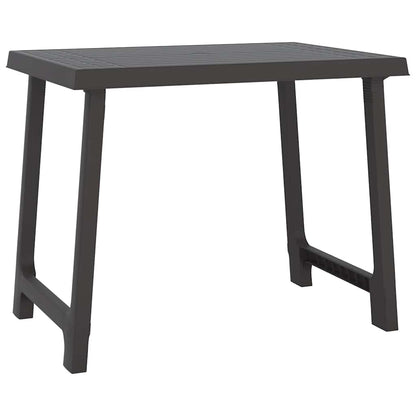 vidaXL Camping Table Anthracite 79x56x64 cm PP Wooden Look